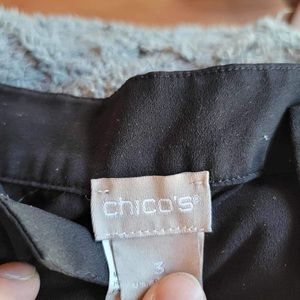 Chicos black batwing blouse